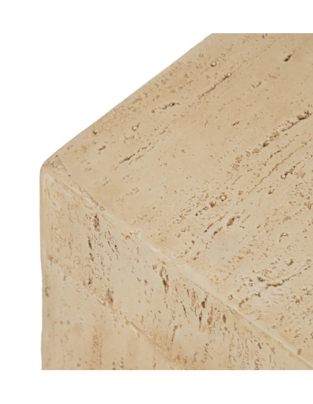 Table d'Appoint Effet Pierre Beige