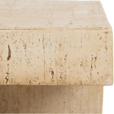 Table d'Appoint Effet Pierre Beige