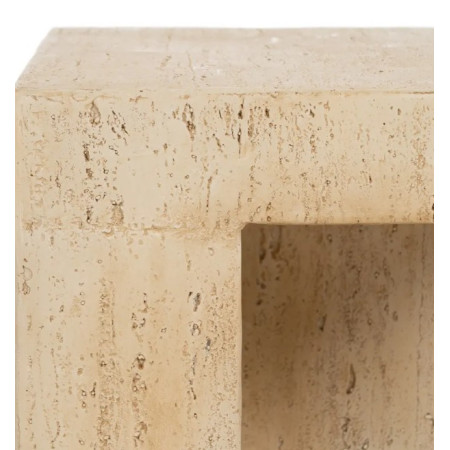 Table d'Appoint Effet Pierre Beige