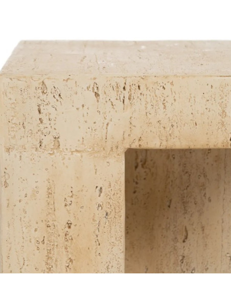 Table d'Appoint Effet Pierre Beige