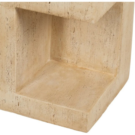 Table d'Appoint Effet Pierre Beige