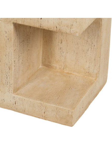 Table d'Appoint Effet Pierre Beige
