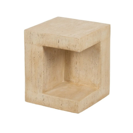 Table d'Appoint Effet Pierre Beige