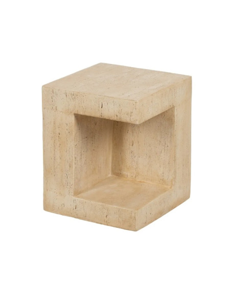 Table d'Appoint Effet Pierre Beige