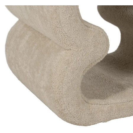 Pouf en Tissu Beige 45 cm