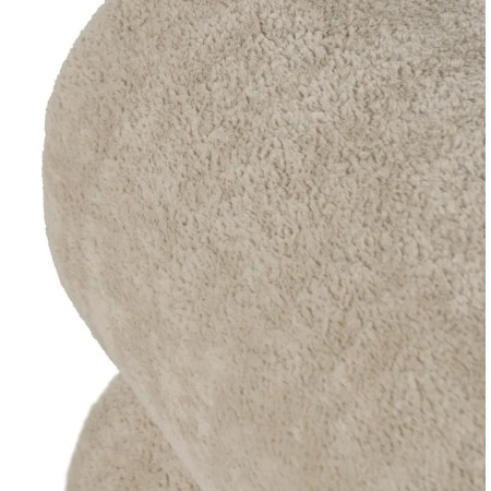 Pouf en Tissu Beige 45 cm