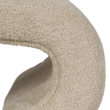 Pouf en Tissu Beige 45 cm
