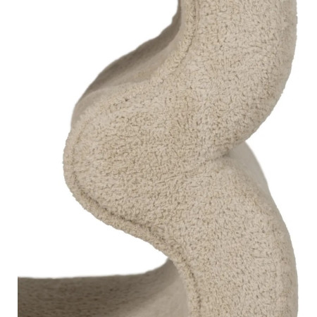 Pouf en Tissu Beige 45 cm