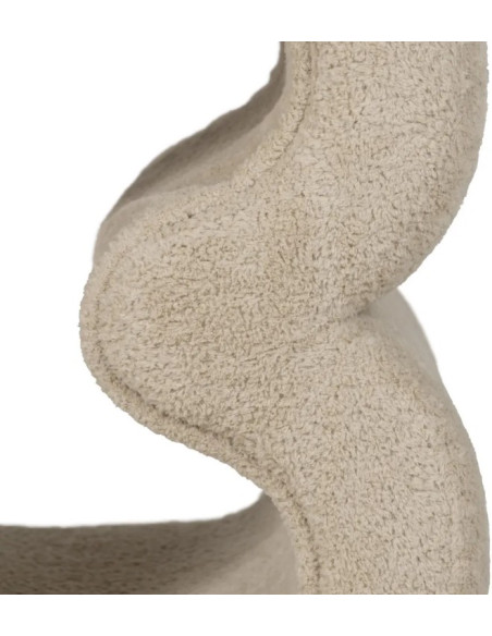 Pouf en Tissu Beige 45 cm