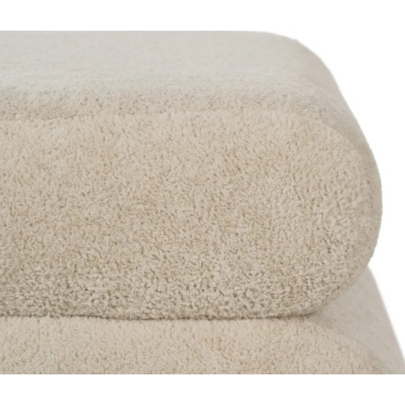 Pouf en Tissu Beige 51 cm