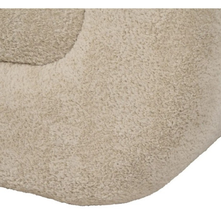 Pouf en Tissu Beige 51 cm
