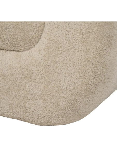 Pouf en Tissu Beige 51 cm