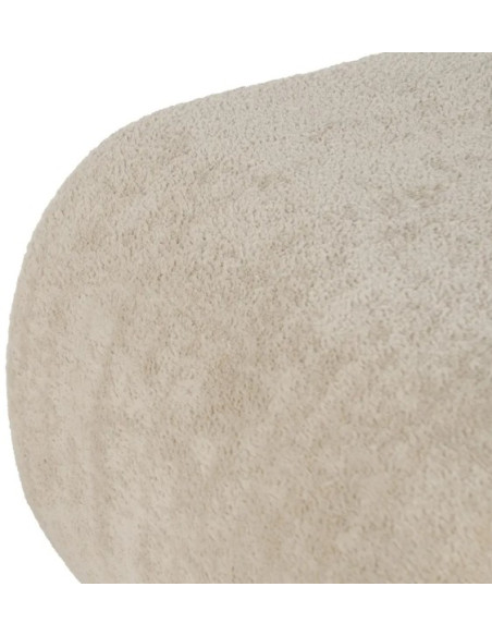 Pouf en Tissu Beige 51 cm
