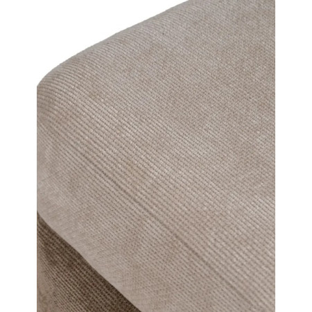 Pouf en Tissu Beige et Marron 50 cm