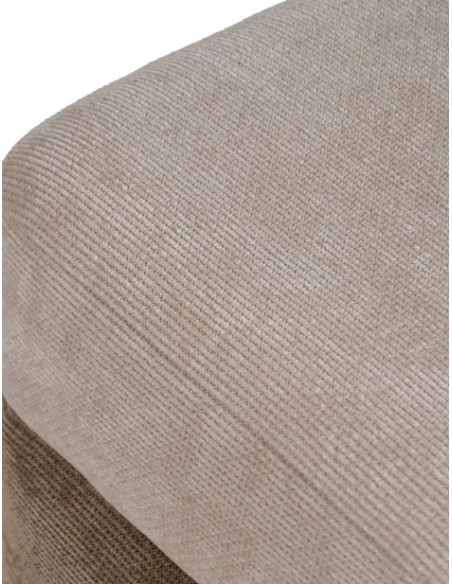 Pouf en Tissu Beige et Marron 50 cm
