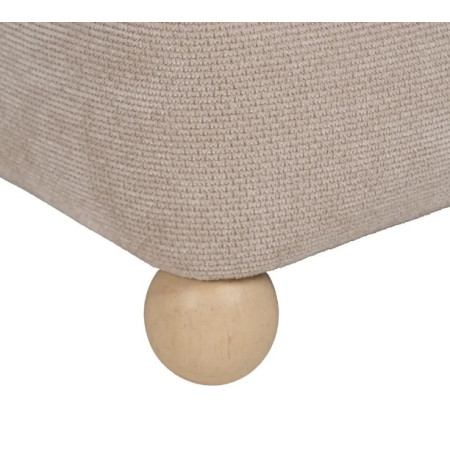 Pouf en Tissu Beige et Marron 50 cm