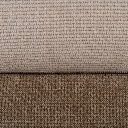Pouf en Tissu Beige et Marron 50 cm