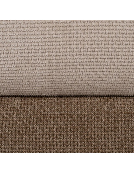 Pouf en Tissu Beige et Marron 50 cm