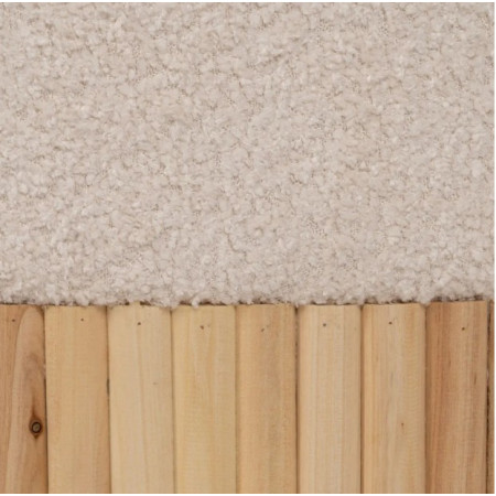 Lot de 2 Poufs Coffres en Tissu Écru