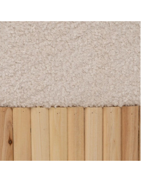Lot de 2 Poufs Coffres en Tissu Écru