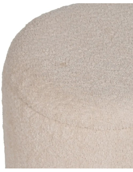 Lot de 2 Poufs Coffres en Tissu Écru