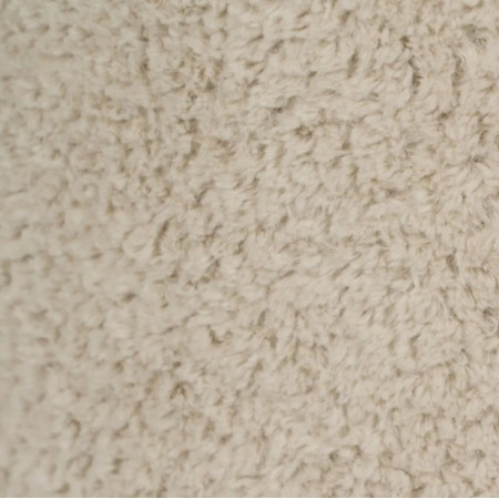 Pouf en Tissu Beige Rond 41 cm