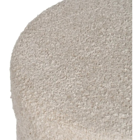 Pouf Rond en Tissu Beige 42 cm