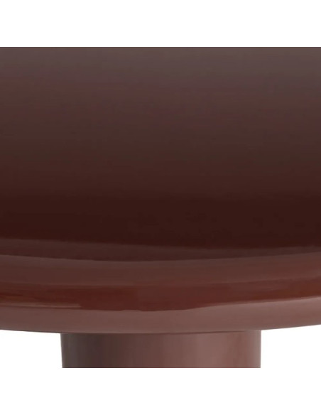 Table Basse Ronde Laquée Grenat 90 cm