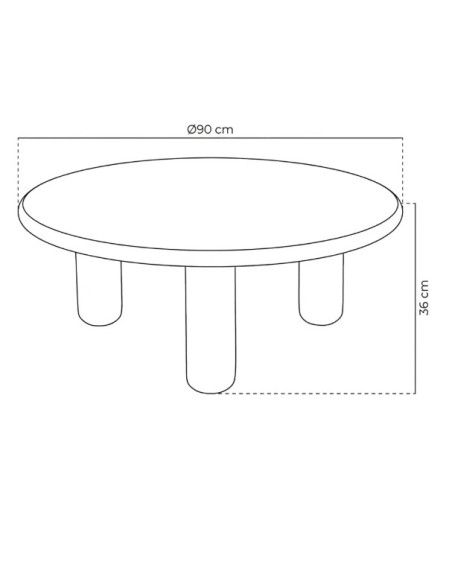 Table Basse Ronde Laquée Grenat 90 cm