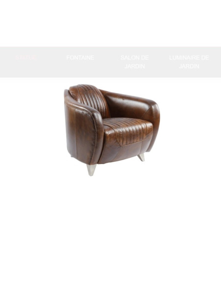 Fauteuil Club Sportster en Cuir Vintage – L'Élégance Intemporelle du Confort | Maison d'un Rêve