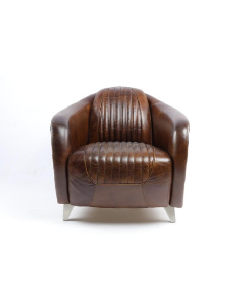 Fauteuil Club Sportster en Cuir Vintage – L'Élégance Intemporelle du Confort | Maison d'un Rêve