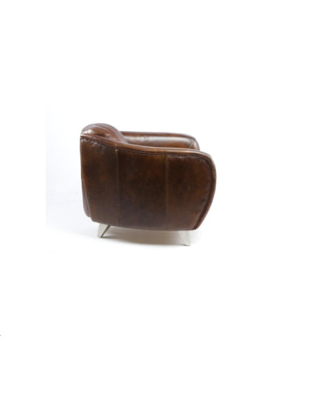 Fauteuil Club Sportster en Cuir Vintage – L'Élégance Intemporelle du Confort | Maison d'un Rêve