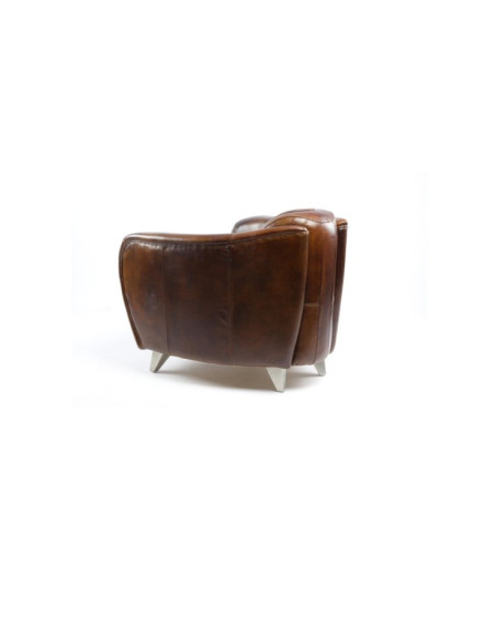 Fauteuil Club Sportster en Cuir Vintage – L'Élégance Intemporelle du Confort | Maison d'un Rêve