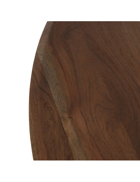 Table à manger ronde en bois d'acacia 130 cm – Piètement sculptural | Maison d'un Rêve