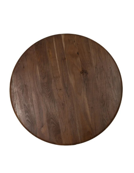 Table à manger ronde en bois d'acacia 130 cm – Piètement sculptural | Maison d'un Rêve