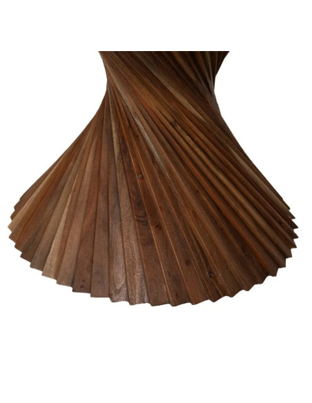 Table à manger ronde en bois d'acacia 130 cm – Piètement sculptural | Maison d'un Rêve