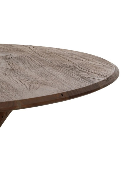 Table à manger ronde en bois d'acacia 130 cm – Piètement sculptural | Maison d'un Rêve