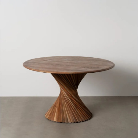 Table à manger ronde en bois d'acacia...