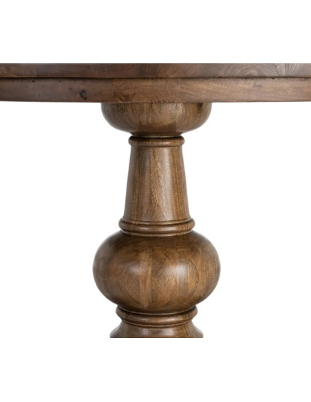 Table à manger ronde en manguier massif – 120 ou 150 cm