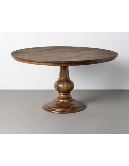 Table à manger ronde en manguier massif – 120 ou 150 cm