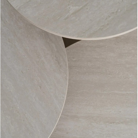 Ensemble de 3 tables basses en pierre...