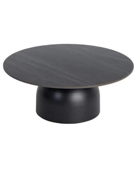 Ensemble de 3 tables basses en pierre frittée – Beige ou noir