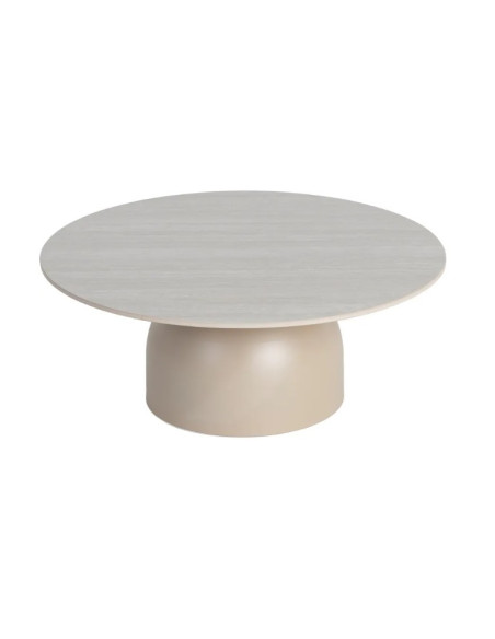 Ensemble de 3 tables basses en pierre frittée – Beige ou noir