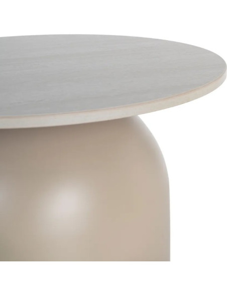 Ensemble de 3 tables basses en pierre frittée – Beige ou noir