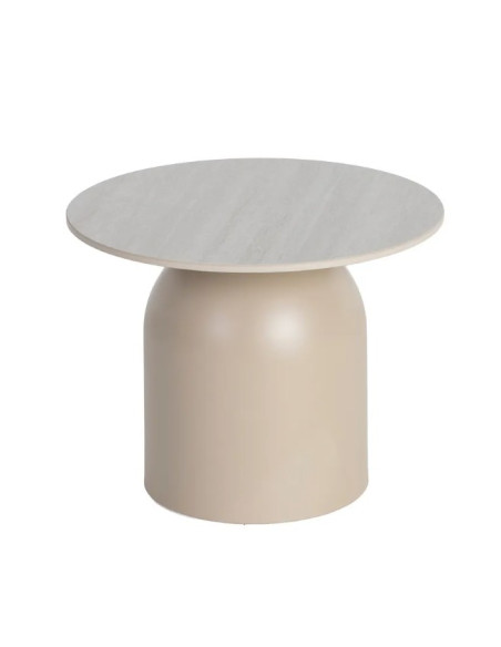 Ensemble de 3 tables basses en pierre frittée – Beige ou noir