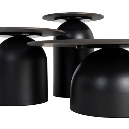 Ensemble de 3 tables basses en pierre...