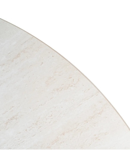 Table à manger ronde en pierre frittée – Beige ou noir