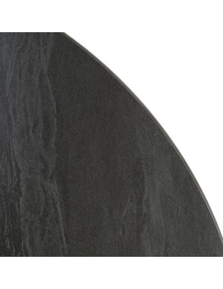 Table à manger ronde en pierre frittée – Beige ou noir