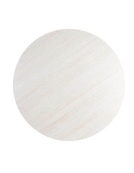 Table à manger ronde en pierre frittée – Beige ou noir