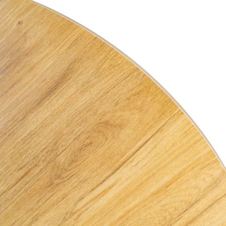 Table à manger ronde effet bois – 120 cm